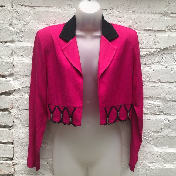 1980s Crop Jacket 💖🖤💖 - Picture 2 of 6